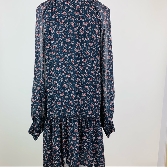 See By Chloe Floral Haze Lace Trim Dress Sz 42 - Picture 10 of 14